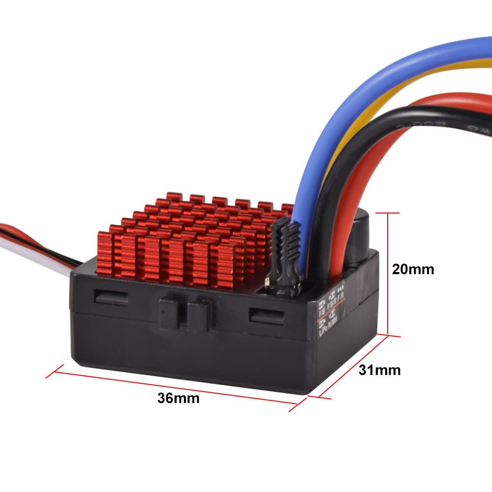 9imod 1060 RTR 60A ESC แปรงควบคุมความเร็วอิเล็กทรอนิกส์ 2-3S LiPo กันน้ํา BEC 6V3A สําหรับ 1/10 Axial SCX10 Traxxas TRX4 TRX6 D90 HPI Redcat Tamiya RC รถ Crawler รถบรรทุก รูปที่ 6