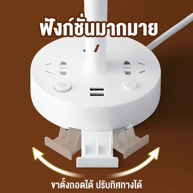 โคมไฟตั้งโต๊ะ โคมไฟ led โคมไฟหัวเตียง โคมไฟตั้งโต๊ะทำงาน/แสงอบอุ่นพร้อมช่องเสียบ USB หรี่แสงได้ รูปที่ 5