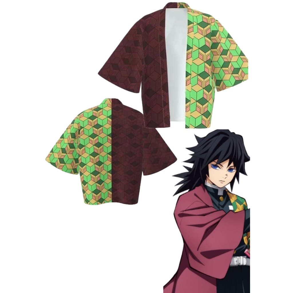 เสื้อคลุมดาบพิฆาตอสูร Demon Slayer Kimetsu No Yaiba Cosplay เสื้อทันจิโร่ รูปที่ 8