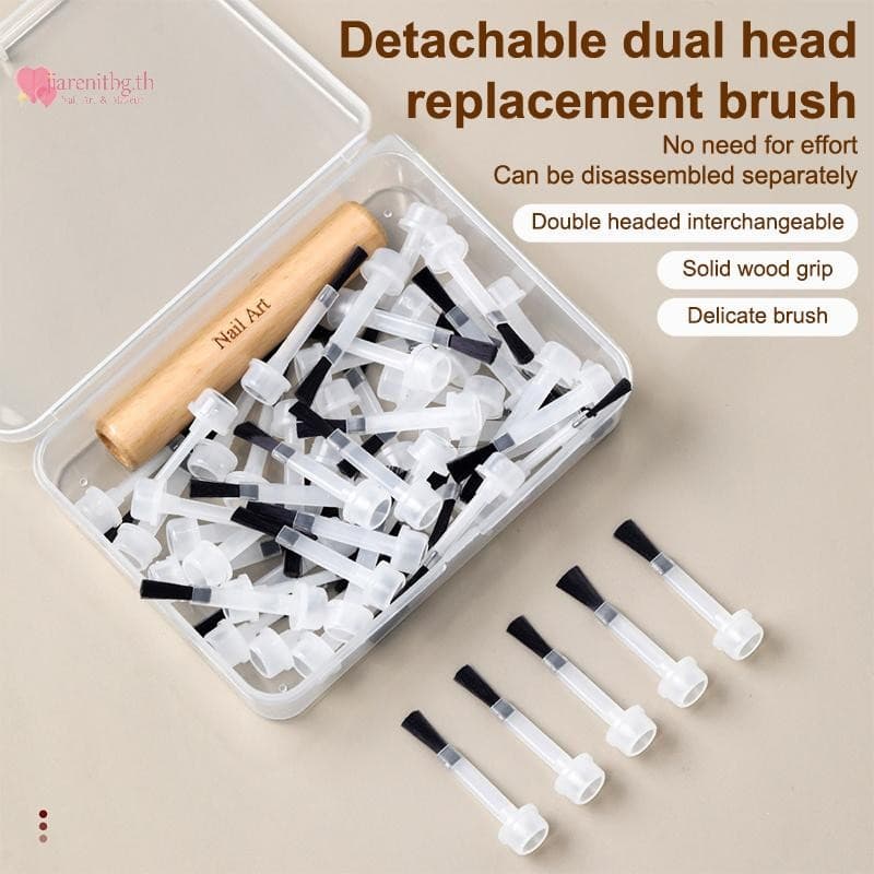 RENBG แปรงยาทาเล็บขวด 1 กล่อง พร้อมแปรงเปลี่ยน Liquid Applicators เครื่องมือทําเล็บ TH รูปที่ 1