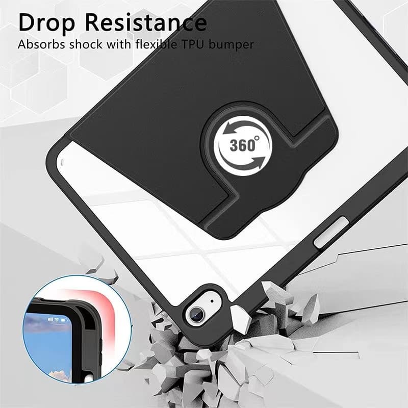 รูปแบบการ์ตูน ปรับองศาได้ 360° เคสไอแพด 10th gen11 gen10 Gen7 Gen8 Gen9 Air4 air5/6/7/8 pro10.5 Pro11 gen12 PRO13 air11 รูปที่ 3