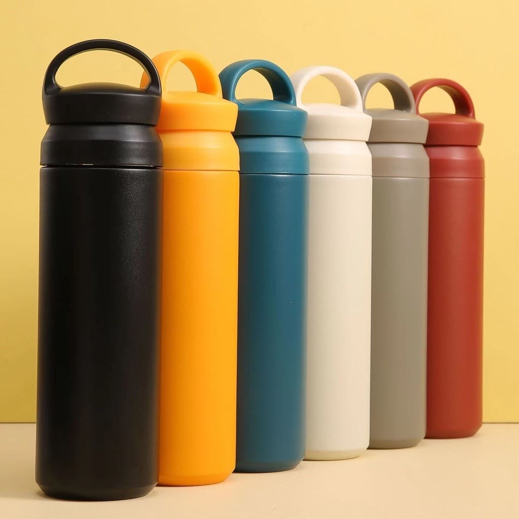 กระบอกเก็บน้ำร้อน 304 ของแท้ เกรดอาหาร 500ml เก็บอุณหภูมิ ร้อน/เย็นได้นาน แก้วสแตนเลส พร้อมหูหิ้ว เก็บความเย็นได้นาน PP รูปที่ 5