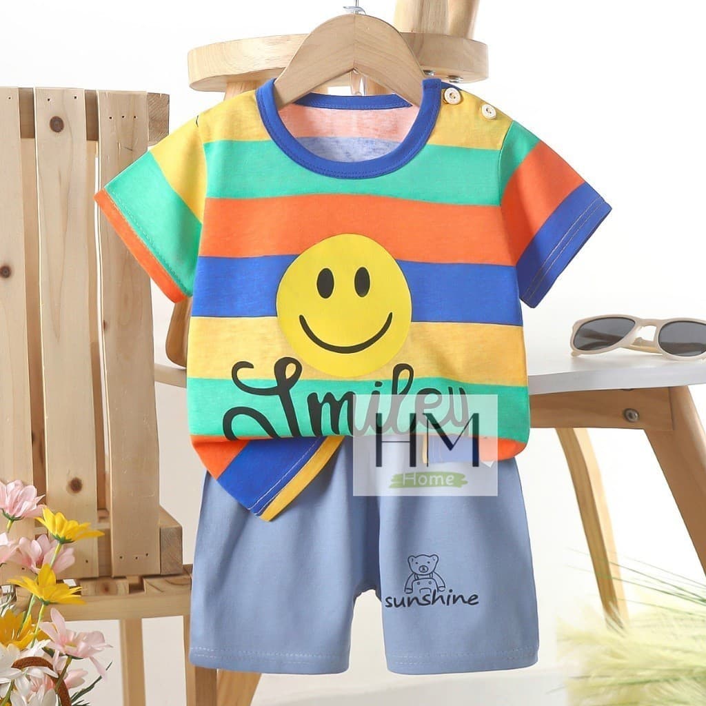 ใหม่ เสื้อผ้าเด็ก ชุดเซทเสื้อแขนสั้น+กางเกงขาสั้น ชุดเด็กลายการ์ตูน น่ารักๆ รูปที่ 9