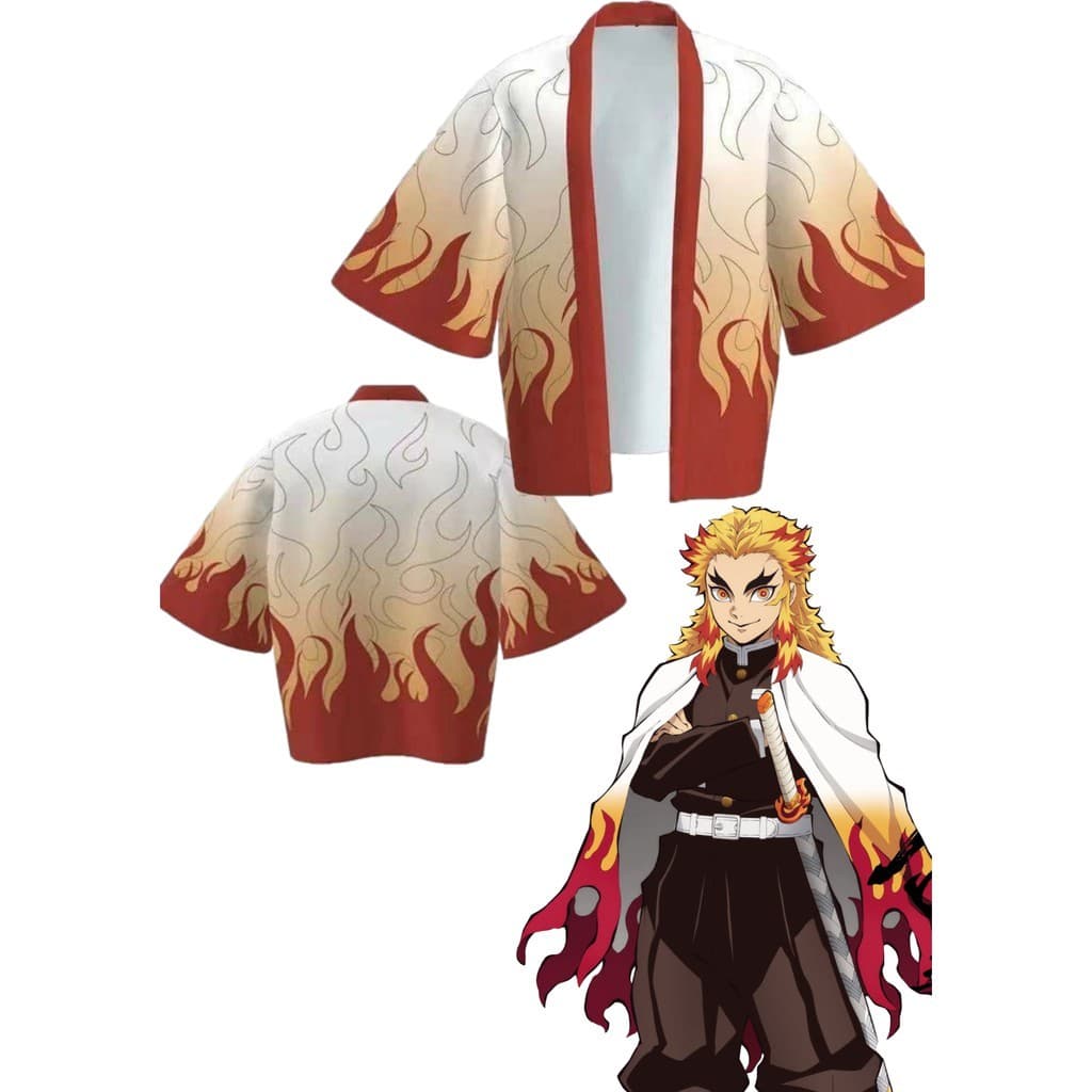 เสื้อคลุมดาบพิฆาตอสูร Demon Slayer Kimetsu No Yaiba Cosplay เสื้อทันจิโร่ รูปที่ 4
