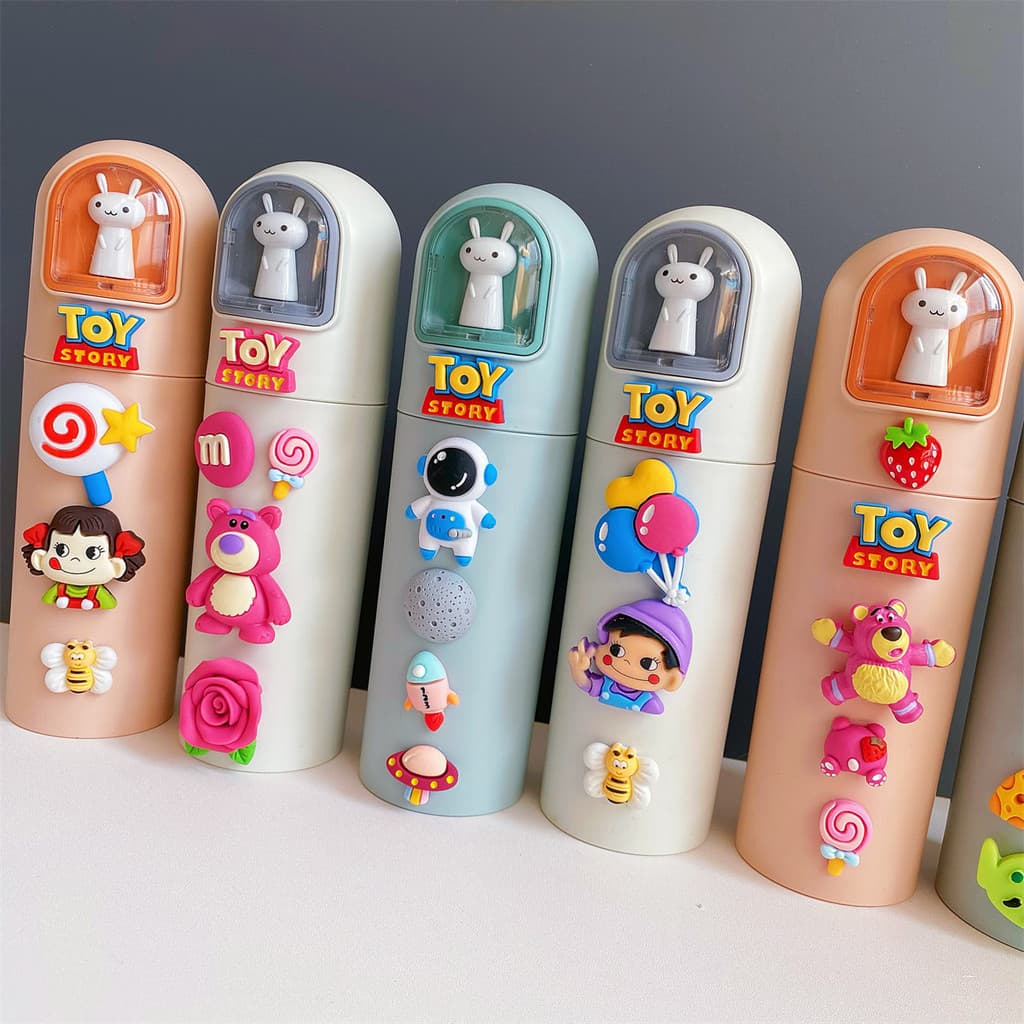 ถ้วยใส่ยาสีฟัน แปรงสีฟัน ลายการ์ตูนน่ารัก แบบพกพา สําหรับเด็ก รูปที่ 1