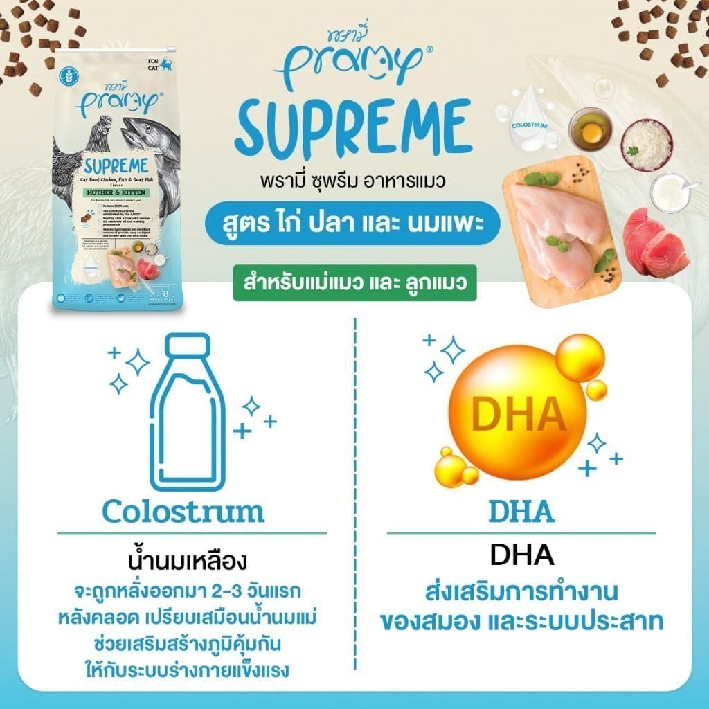 Pramy supreme อาหารแมว พรามี่ สุพรีม อาหารเม็ด อาหารสัตว์เลี้ยง รูปที่ 4