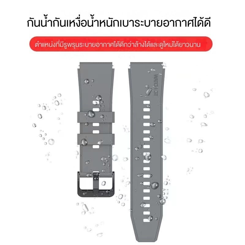 สายนาฬิกาXiaomi watch s1 s1pro s1active s2 s3 s4 s4 sprot redmi watch5 lite 5active ชิลิโคนล้อคดำ รูปที่ 8