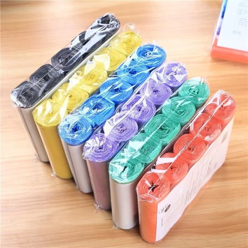 COZII  ถุงขยะแบบม้วน แพ็ก 100 ใบ (5ม้วน) ถุงขยะ ถุงขยะพกพา ถุงขยะแบบฉีก (สุ่มสี)