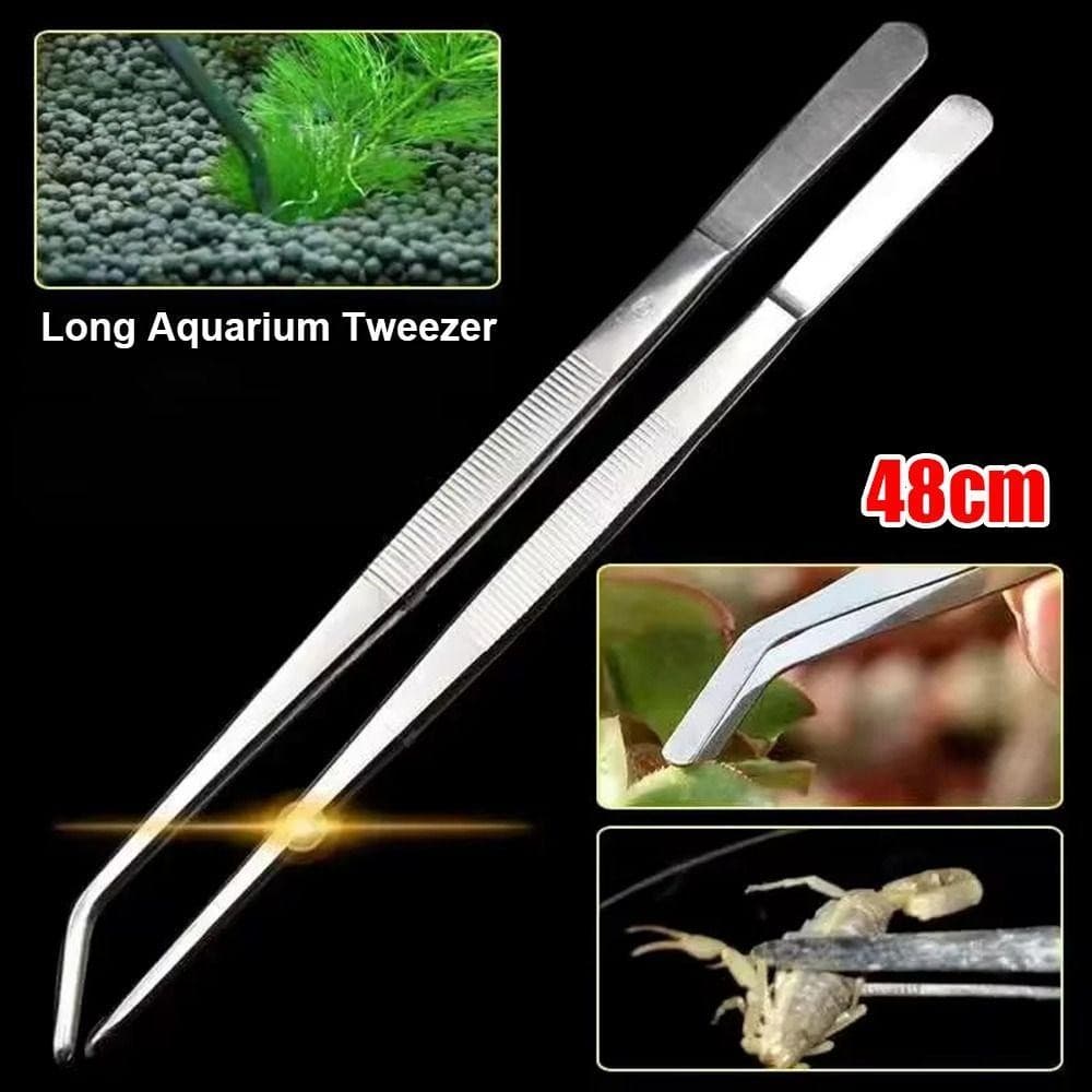 YGBG 1 ชิ้นหญ้าน้ําคลิป, ยาว Tong 48 ซม. Aquarium Tweezer, สแตนเลสทนทาน Aquarium อุปกรณ์สัตว์เลี้ยงกุ้ง Reef Coral รูปที่ 3