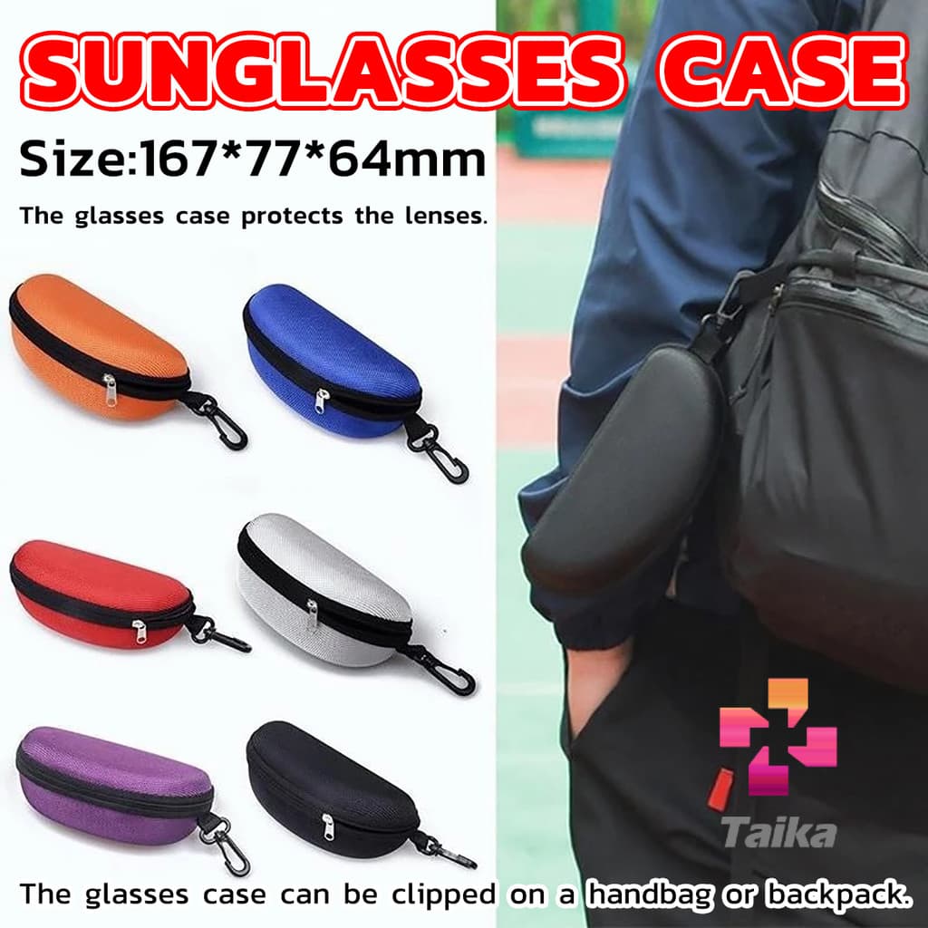 Taika กล่องใส่แว่นตา EVA คุณภาพดี มีซิป แบบพกพา กันกระแทก สำหรับแว่นกันแดด Sunglasses Case