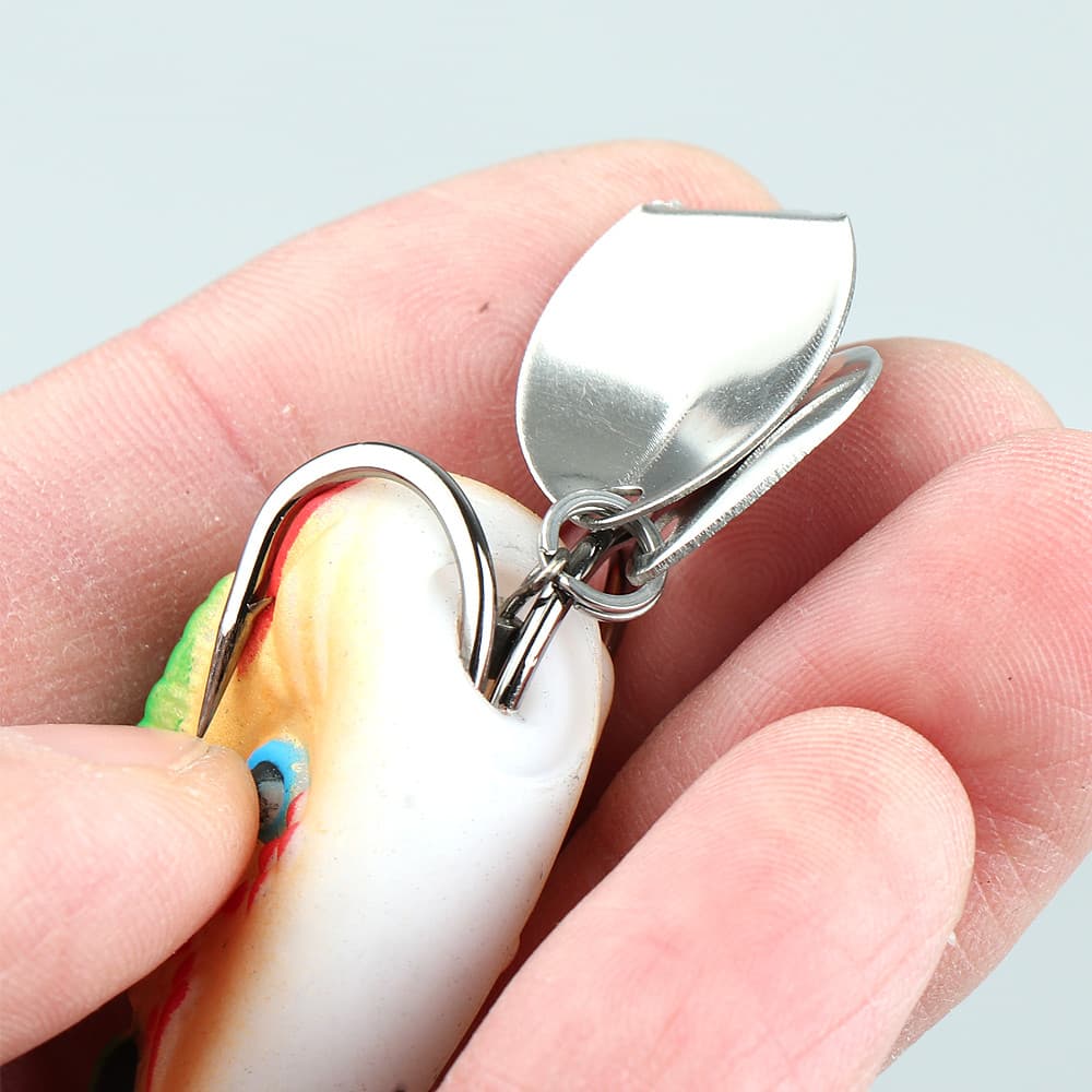 5 ชิ้นชุด 3.5 ซม./5.4g กบอ่อนตกปลา Lure Mini Soft Lure Double Upgrated Hook Top Water รูปที่ 4