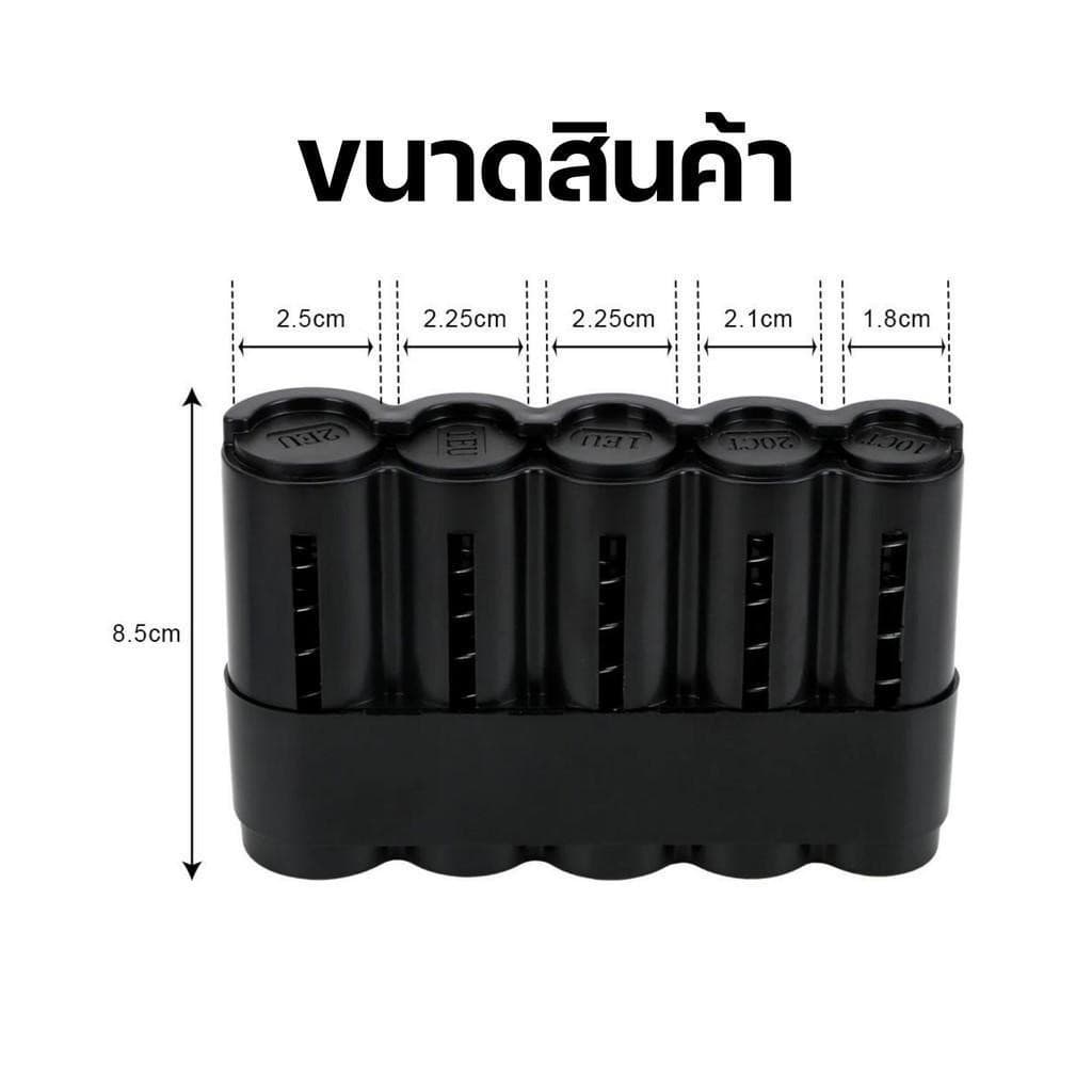 ที่วางเหรียญแบบสปริง ที่วางเหรียญแบบพกพา สำหรับตกแต่งรถหรือพกติดตัว รูปที่ 3