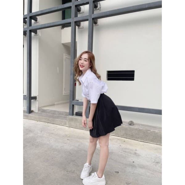 กระโปรงนักศึกษาพลีทมีขอบ ยาว16,18,20 ผ้านาโน รูปที่ 4