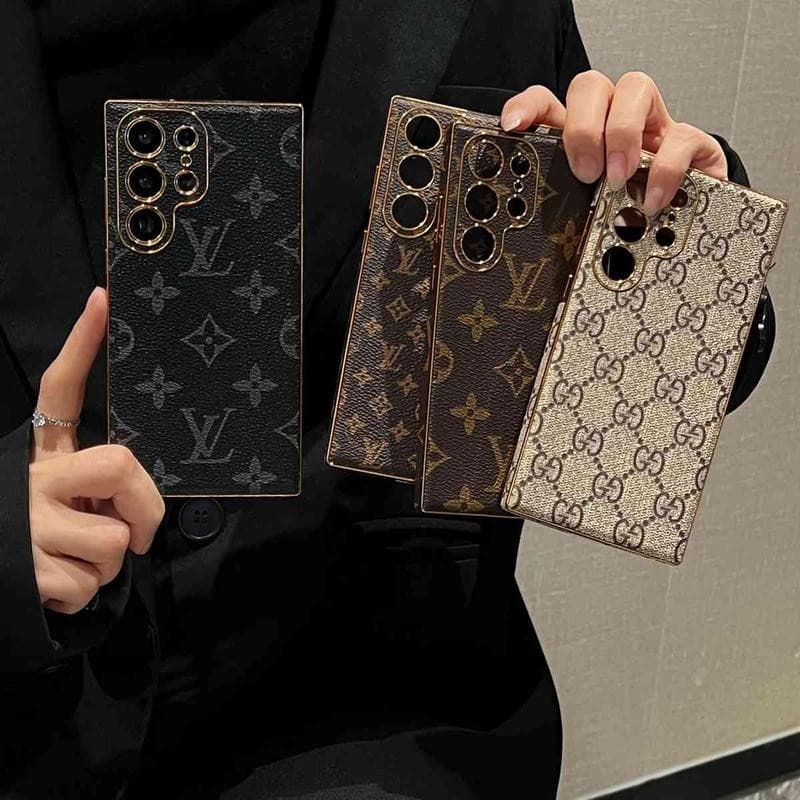 Fine PU หนังชุบกล้องฝาครอบป้องกันสําหรับ Samsung Galaxy S22 S23 S24 S25 Plus Ultra Mate 50 60 40 Pro Pura 70 Pro Ultra หรูหราฝาครอบโทรศัพท์ รูปที่ 1