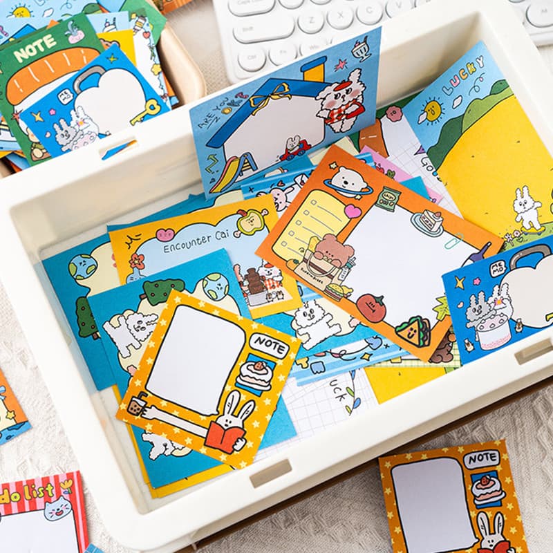 50 ชิ้นการ์ตูนสัตว์ Series Non-Sticky ข้อความกระดาษนักเรียนสมุดภาพกระดาษบันทึก รูปที่ 8