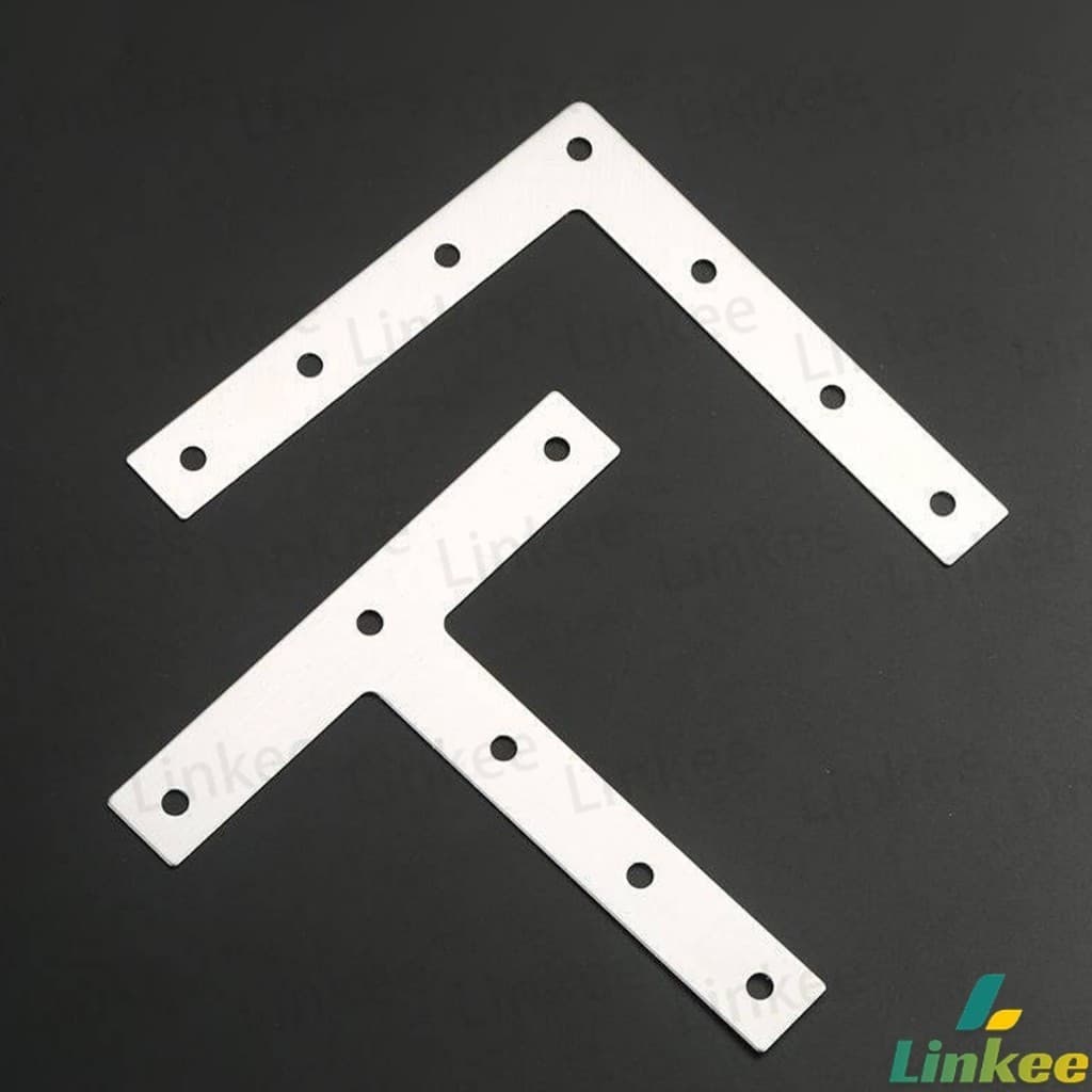 Linkee 1 ชิ้น เหล็กฉากยึดปานประตู ฉากเข้ามุม เจาะรู ตัว L ตัว T ขนาด ขนาดต่างๆ Bracket Support Brace รูปที่ 1