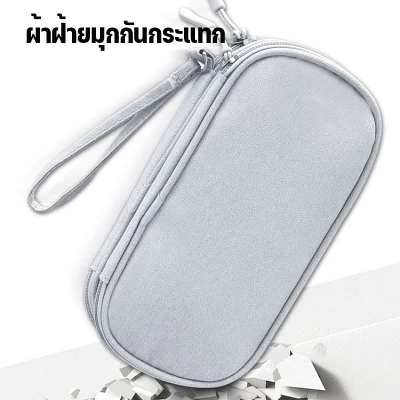 กระเป๋าเก็บพาวเวอร์แบงค์ สองชั้น แบบพกพา สายชาร์จ USB คุณภาพพรีเมียม กระเป๋าจัดระเบียบสายไฟ รูปที่ 3