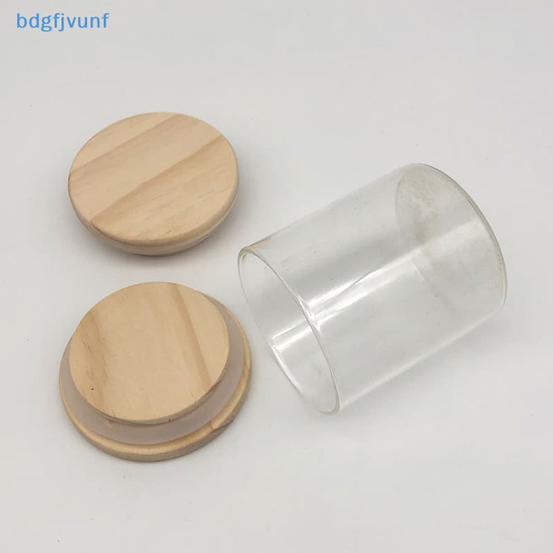 Bdgf ซิลิกาเจลวงกลม ฝาไม้สน สําหรับ Cani Storage Jar ฝาปิดถ้วยแฮนด์เมด TH รูปที่ 3