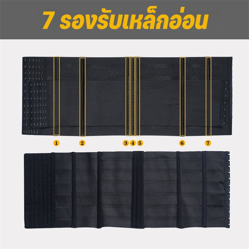 พร้อมแล้ว เข็มขัดรัดเอว ปรับเปลี่ยนท่าทาง Body Shaper ปรับเปลี่ยนท่าทาง การป้องกันเอว ยืดหยุ่น สลิม กระชับสัดส่วน รูปที่ 9