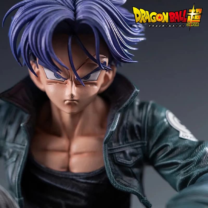 10 ซม.Dragon Ball Trunks Action Figure Torankusu นั่งตําแหน่ง Figurine อะนิเมะ Super Saiyan PVC ของเล่นรูปปั้นเครื่องประดับ รูปที่ 4
