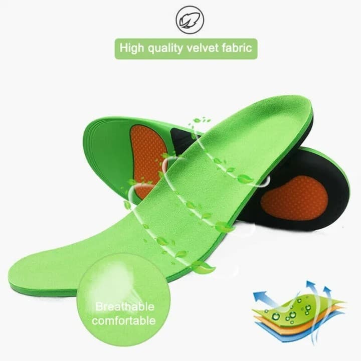 Sriei แผ่นรองเท้า Arch Support รองรับเท้าแบน Orthotic Insoles ดูดซับแรงกระแทก นวด บรรเทาปวดส้นเท้า Plantar Fasciitis สําหรับขา X/O รูปที่ 6