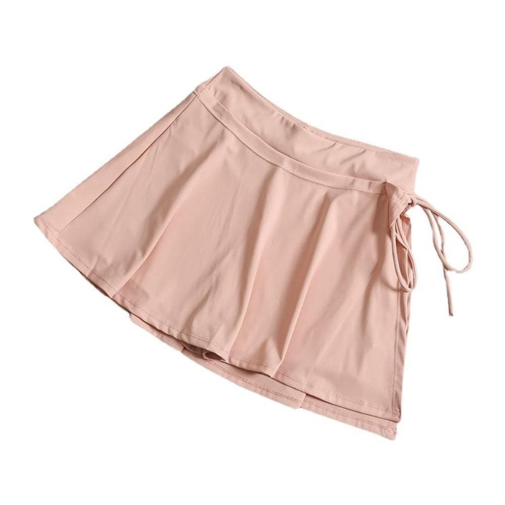 Trendyzone กระโปรงสั้น PVA สีพื้น สําหรับออกกําลังกาย เล่นโยคะ รูปที่ 6
