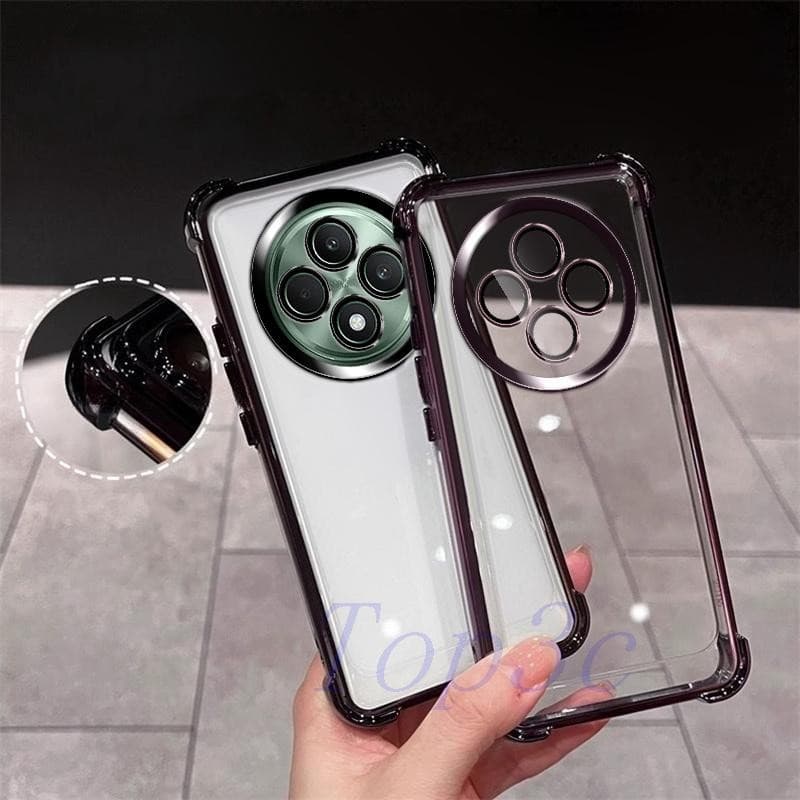 เคส OPPO Reno 12F 5G เคสโทรศัพท์โปร่งใสป้องกันการตกสี่มุม SJDK รูปที่ 9