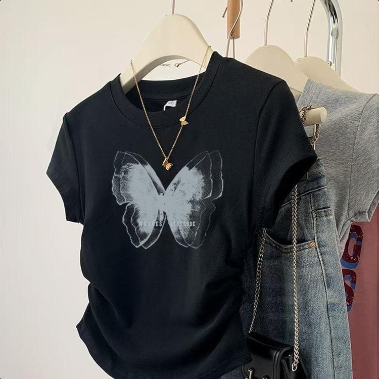 มีหลายไซซ์ให้เลือกเสื้อยืดครอป เสื้อผ้าแฟชั่นสวยๆ เสื้อยืดสวยๆผู้หญิง เสื้อครอปเข้ารูป รัดรูป เสื้อสาวอวบ คุณผู้หญิง รูปที่ 8