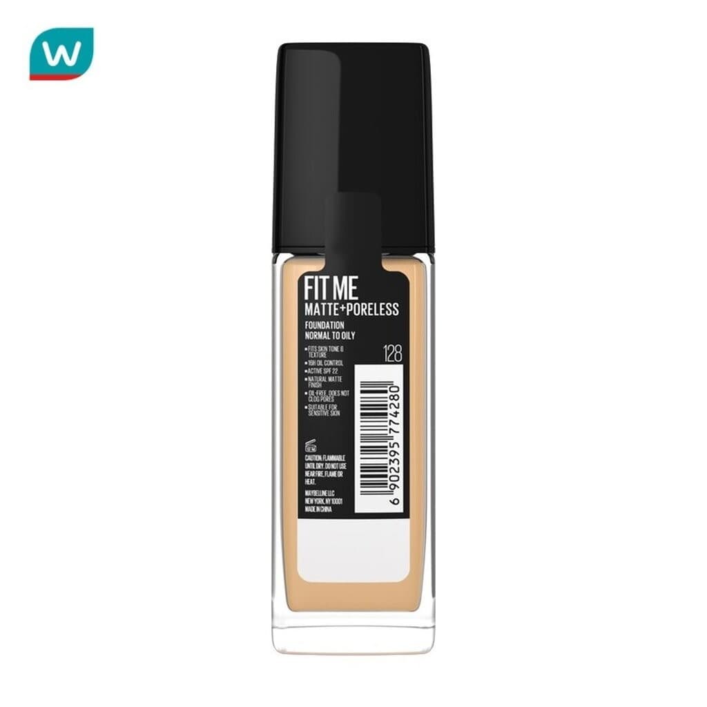 Maybelline เมย์เบลลีน ฟิตมี แมท แอนด์ พอร์เลส ฟาวเดชั่น 30 มล. 128 วอร์ม นู้ด รูปที่ 3