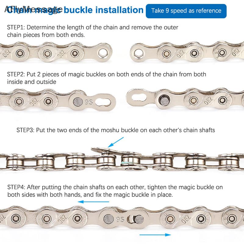 AFl คู่จักรยานเสือภูเขาหัวเข็มขัด 8s/9/10/11/12 Speed Chain Quick Release Buckle TH รูปที่ 7
