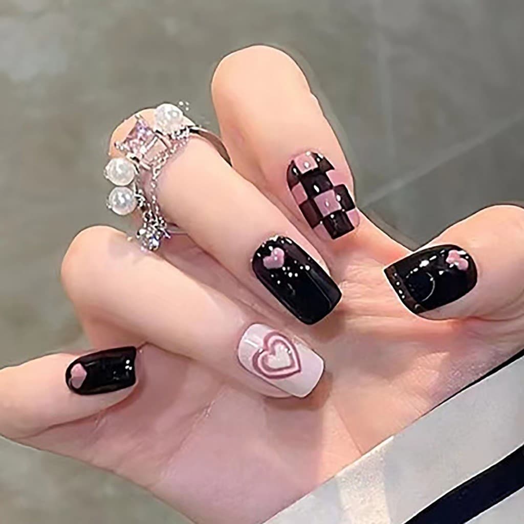 ใหม่free Glue2025 ใหม่ล่าสุด 24 ชิ้น French Nail Art ปลอม Nais ชุดกาวอะคริลิคเล็บเต็ม COD รูปที่ 7