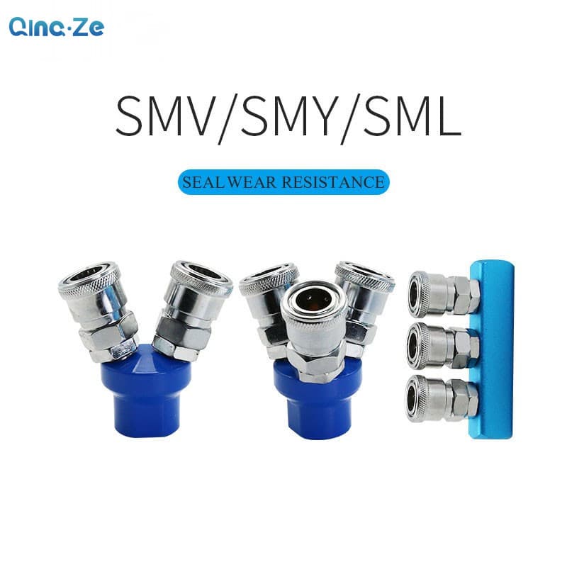 พร้อมสต็อกเครื่องอัดอากาศ Manifold 2 ทาง 3 ทาง Quick Connect Multi Hose Coupler ข้อต่อข้อต่อ รูปที่ 4