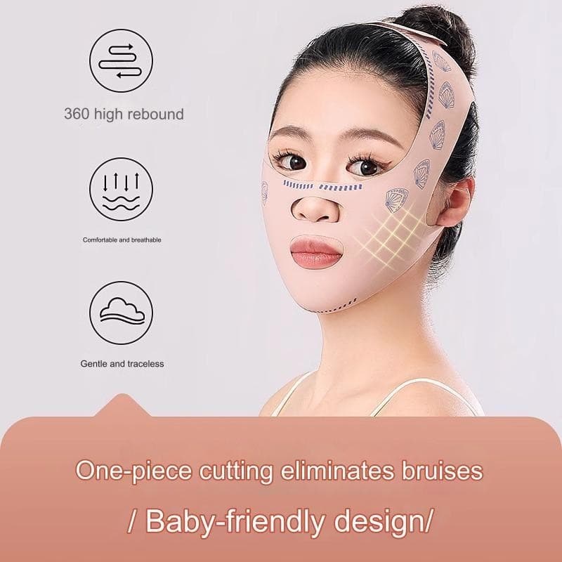 BEIKOTT เทปพันหน้ายกกระชับใบหน้า V Shape สายรัดกระชับสัดส่วน สายรัดแก้ม สายรัดมาส์กบาง สายรัดระบายอากาศเรียบ ลดเหนียง รูปที่ 2