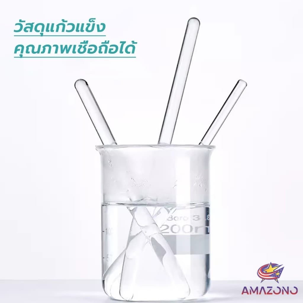 Amaz แท่งแก้วคนสาร ขนาด 10, 20, 30cm สำหรับวิทยาศาสตร์ ห้องปฏิบัติการ วิทยาศาสตร์ศึกษา glass stirring rod รูปที่ 2