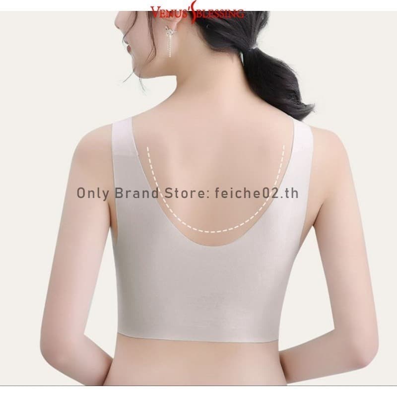 เสื้อชั้นในซักเครื่องได้ บราไร้โครงคัพ A~D เนื้อผ้าคืนตัวสูง ผ้านุ่มแห้งไว รูปที่ 5
