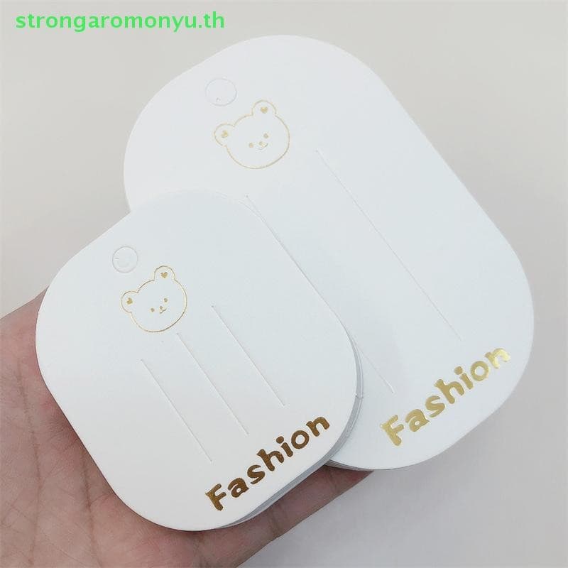 Strongaromonyu 50 ชิ้นหมีน้อยกล่องผมโบว์คลิปการ์ด Paperboard สําหรับ DIY เด็กอุปกรณ์เสริมผมธุรกิจอุปกรณ์เสริม TH รูปที่ 4
