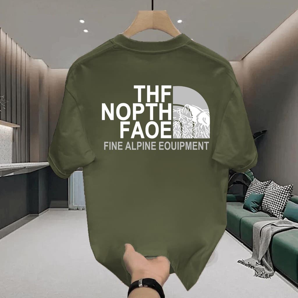 Basiเสื้อผู้ชาย เสื้อยืด oversize ไม่ต้องไปสนใจ เกรดพรีเมียม เสื้อคอตตอน ไม่หดตัว ใส่สบาย THE NOPTH FAOE รูปที่ 8