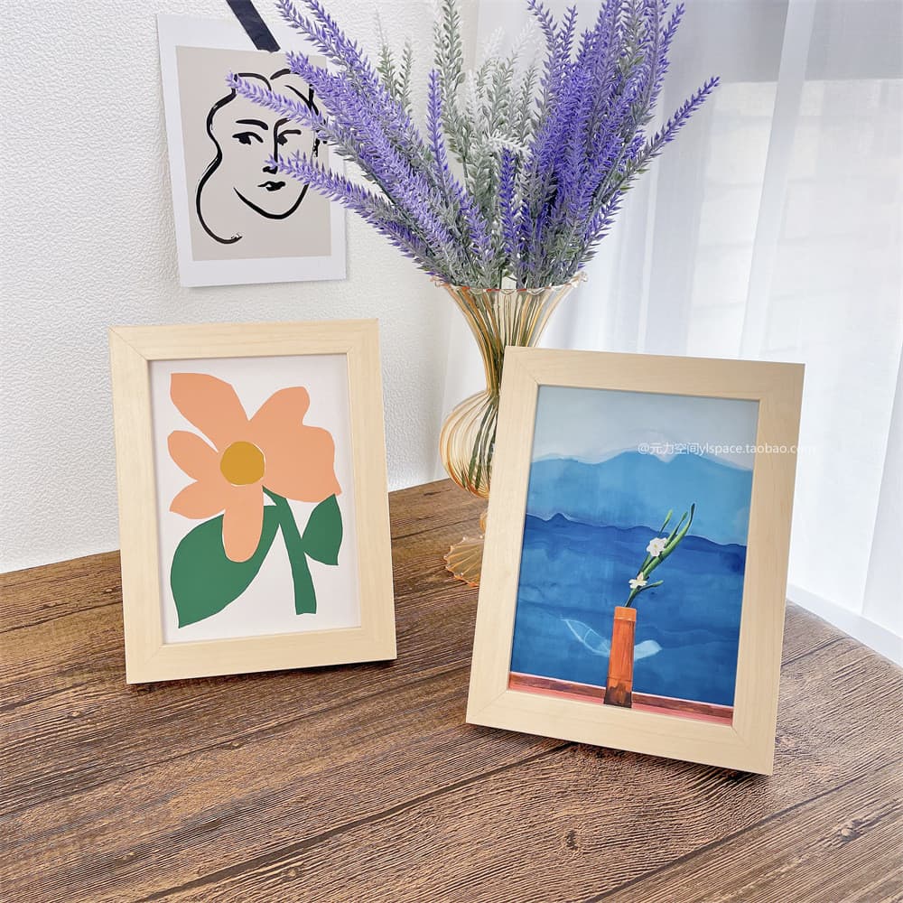 COZII กรอบรูป กรอบรูปมินิมอล3.5X5/4X6นิ้วสีขาว สีดำ กรอบรูปไม้ กรอบรูปใส แต่งบ้า รูปที่ 4