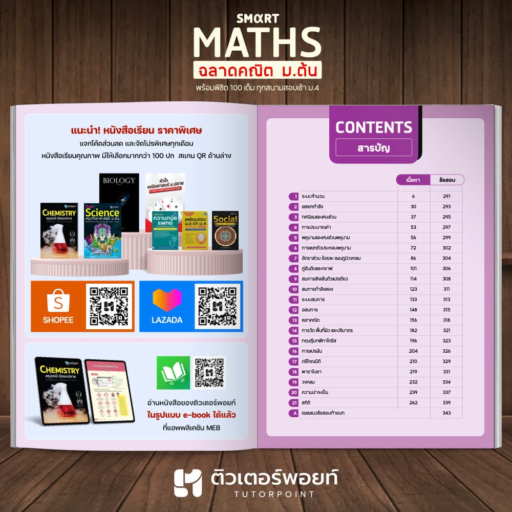 หนังสือ SMART MATHS สรุปคณิตศาสตร์ ม.ต้น รูปที่ 2