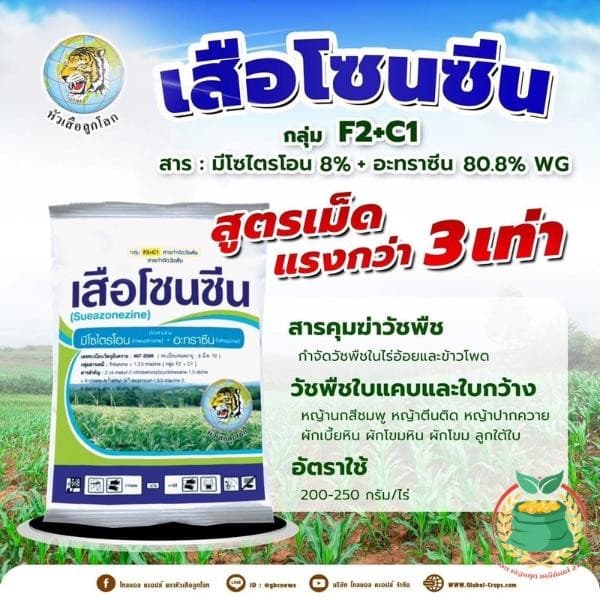 1 กิโลกรัม เสือโซนซีน สารกำจัดวัชพืช ใช้ได้ทั้งอ้อยและข้าวโพด รูปที่ 3