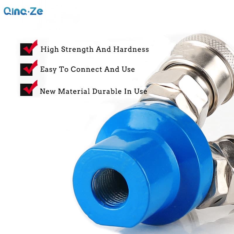 พร้อมสต็อกเครื่องอัดอากาศ Manifold 2 ทาง 3 ทาง Quick Connect Multi Hose Coupler ข้อต่อข้อต่อ รูปที่ 2