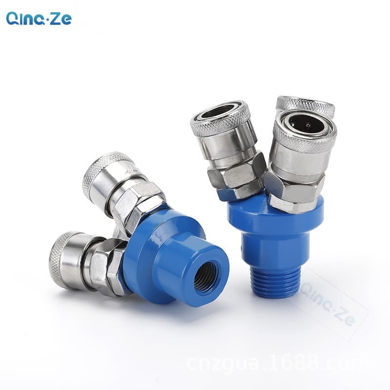 พร้อมสต็อกเครื่องอัดอากาศ Manifold 2 ทาง 3 ทาง Quick Connect Multi Hose Coupler ข้อต่อข้อต่อ รูปที่ 7