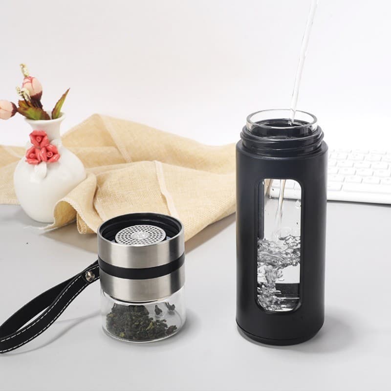500ml แก้วน้ำชา แก้วชงชาพกพา พร้อมที่กรองใส่ใบชา แก้วกรองชาร้อน รูปที่ 6