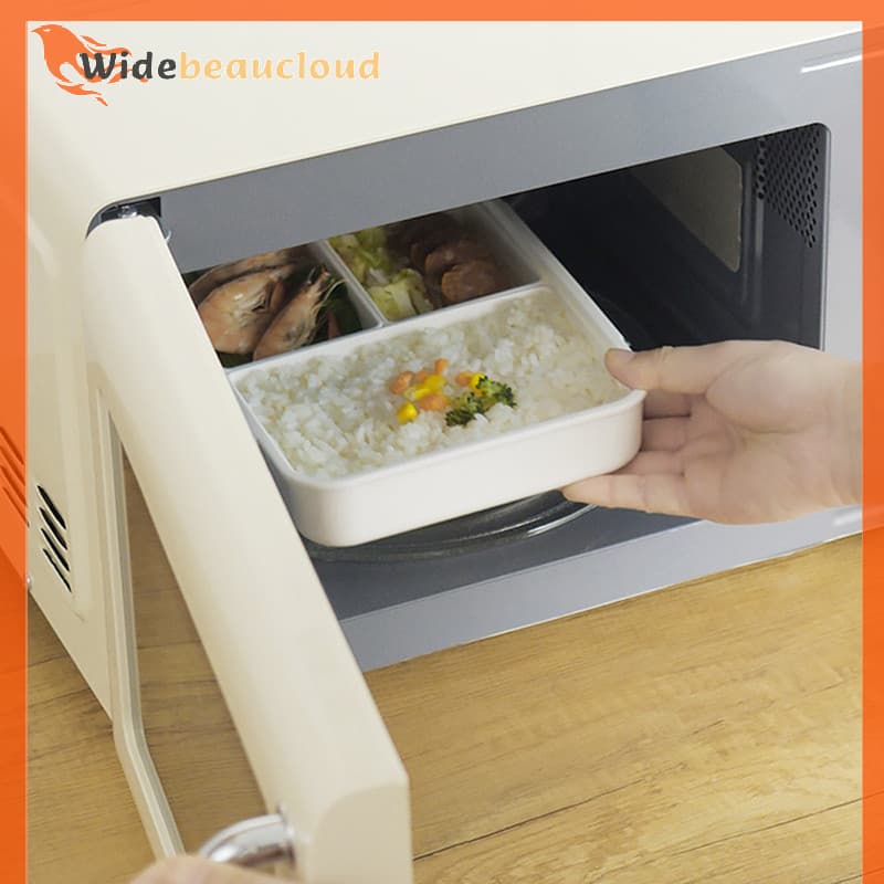 Widebeaucloud กล่องอาหารกลางวันเบนโตะช่องผลไม้ ไมโครเวฟได้ แช่เย็น พกพา ปิดผนึก รูปที่ 8