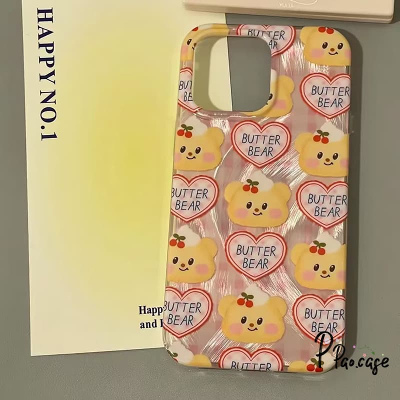 เคส สำหรับ IPhone 11 16 14 13 12 15 Pro Max XR 6 7 16 6S 8 Max X XS Plus SE 2020 เคสเส้นด้ายขนนกเทวดาเนยน่ารักสร้างสรรค์ รูปที่ 5
