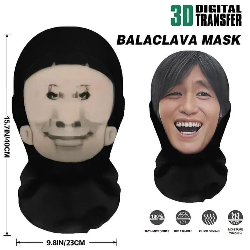 หน้ากากเต็มหน้า 3D Taylor Swift Messi Ronaldo พิมพ์ Balaclava หมวกคริสต์มาสและฮาโลวีน รูปที่ 4