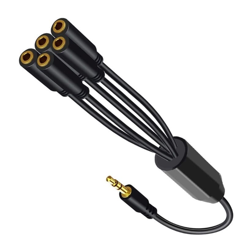 Bloss สเตอริโอ AUX สายไฟ 3 5 มม.ชาย 3 5 มม.ตัวเชื่อมต่อหญิง AUX อะแดปเตอร์สาย Converters Splitter สาย 30 ซม.ยาว รูปที่ 2