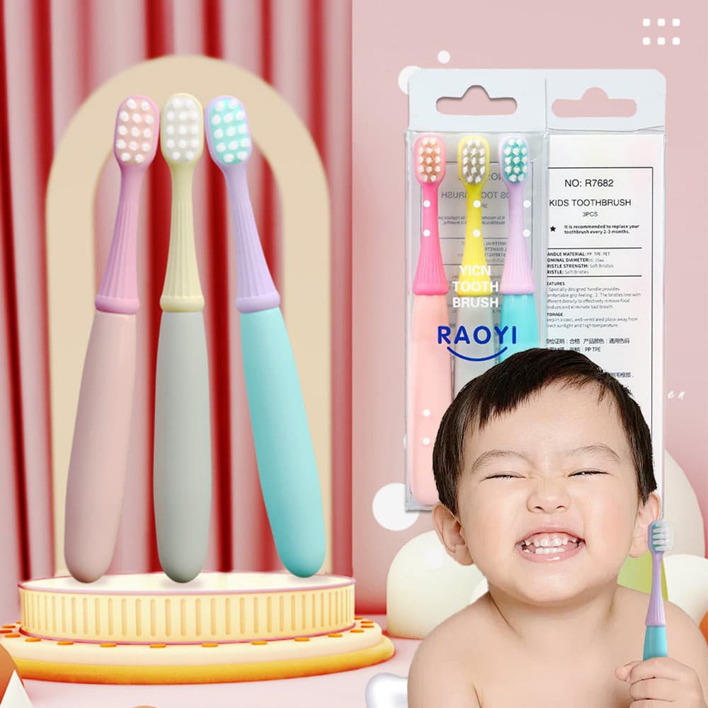 LAKOE แปรงสีฟันเด็ก อายุ 2-6ขวบ แปรงสีฟันขนนุ่ม ไม่เป็นอันตรายต่อฟัน สะอาด น้ำหนักเบา รูปที่ 2