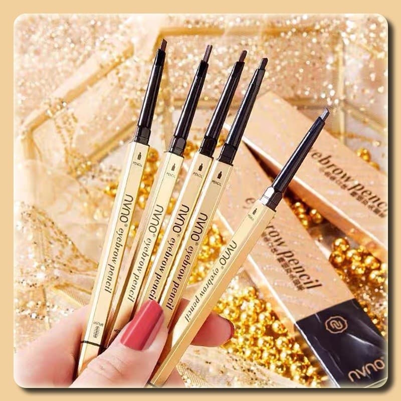 ขายร้อนราคาส่งถูกที่สุด!ดินสอเขียนคิ้วกันน้ำ 2 in 1 หัวเรียวเล็ก มีแปรงปัดคิ้วในตัว ติดทนนาน สีน้ำตาลเข้มธรรมชาติ รูปที่ 2