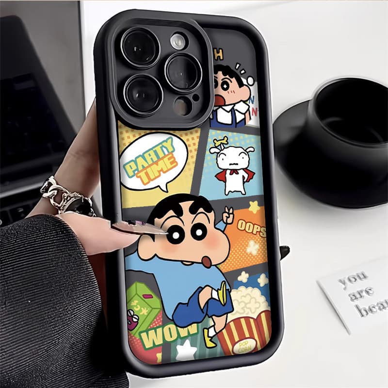 COD-ในไทยเคสน่ารัก นำไปใช้กับ IPhone 11 XR 7 8 Plus 15 14 13 12 Pro MAX X XS MAX SE TPU เคสโทรศัพท์มือถือครยอนชินจังกิ รูปที่ 6